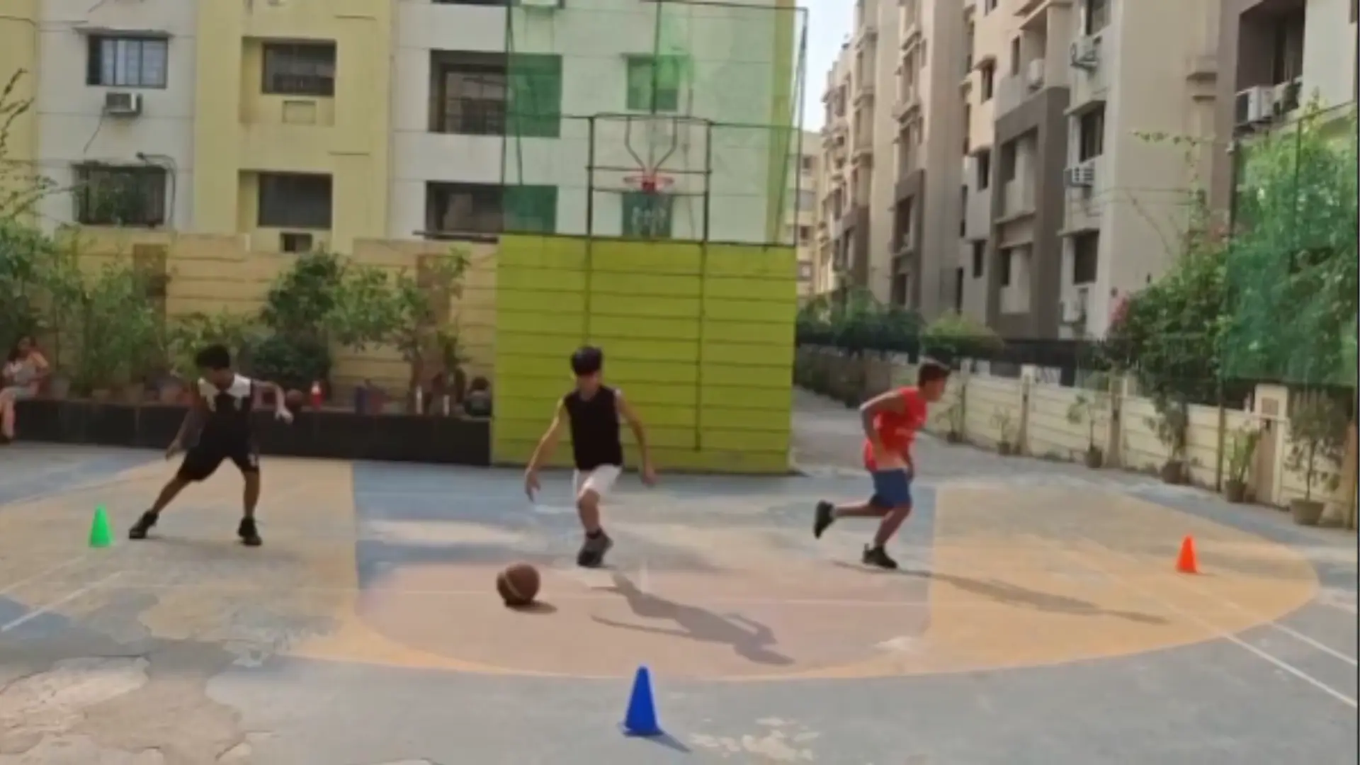 green vista kids playing basketball
