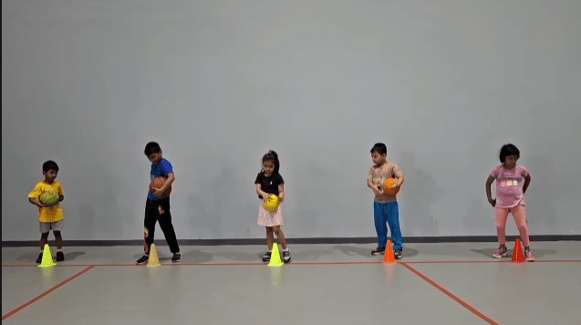 PS 10 kids playing basketball